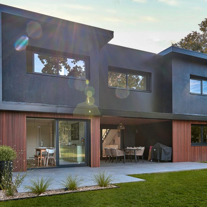 extension bois maison individuelle d'architecte